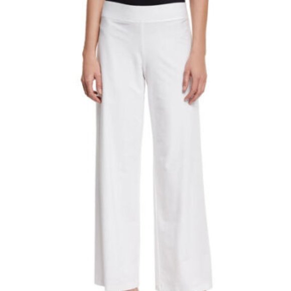 Eileen Fisher Pants - Eileen Fisher Wide Leg Stretch Crepe Pants Off White Washable Size Medium H13525